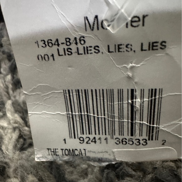 NWT Mother Superior Tomcat in Lies, Lies, Lies Black High Rise Crop Jeans 32 - Picture 7 of 10